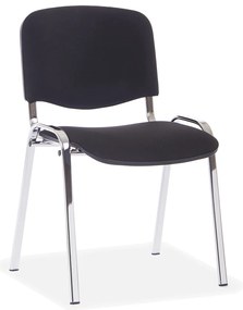 Scaun de conferinta Viva, picioare cromate, negru