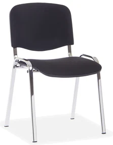 Scaun de conferinta Viva, picioare cromate, negru