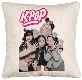 Perna Decorativa Canapea K-pop, 40x40 cm, Cu fermoar