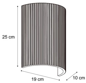Lampă de perete scandinavă bej ovală - Plaster