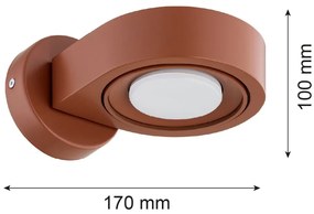 Aplica cu spot directionabil LOTUS 8902 teracota