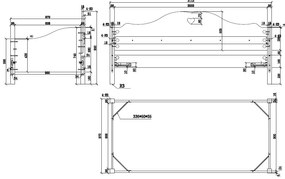 Pat copii CABINĂ AMORI 90 X 200 CM ALB