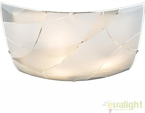 Plafoniera design elegant din sticla satin cu linii decorative 40x40 cm Paranja 40403-3 GL