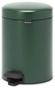Cos de gunoi cu pedala Brabantia NewIcon 1003199, 5 L, Inchidere lina, Baza antiderapanta, Verde inchis