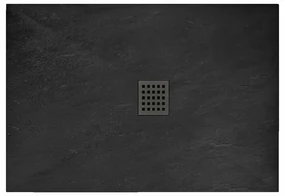 Cadita dus dreptunghiulara Rea Rock 80x100 negru