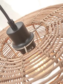 Lampadar eco din bambus cu ratan Tanami S white/disc, nat