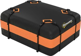 Outsunny Portbagaj de acoperiș impermeabil, 425 L, portocaliu | Aosom Romania