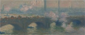 Tablou - Claude Monet, Waterloo Bridge, Gray Day, reproducere (120x50 cm)