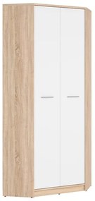 Dulap de haine de colț Nepo Plus 37 (stejar sonoma + alb) . Promo -31%. 1098448