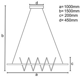 Lustră LED dimabilă pe cablu LED/70W/230V 3000-6500K + telecomandă