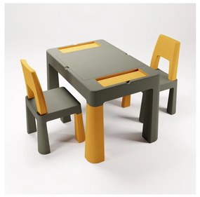 TEGA BABY - Set masă și scaune pentru copii, gri/galben