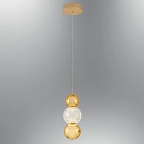 Pendul LED pe cablu CREMONA LED/5W/230V 3000K auriu