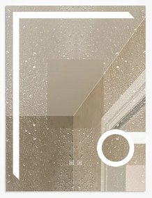Oglinda Led Si Touch Cu Functie Dezaburire, Lumina rece ,calda, neutra, 60x80cm ,lupa cosmetica x3