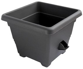 Ghiveci cu auto-irigare Plastia Bergamot gri,30 x 30 cm
