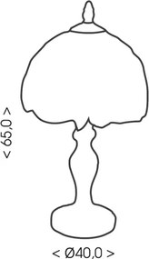 Brilagi - Lampă de masă Tiffany din vitralii MIRABELLA 1xE27/60W/230V