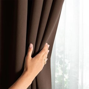 Draperie groasă blackout RESTILO maro închis 140 x 245 cm 1 buc