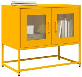 vidaXL Dulap TV, galben muștar, 68x39x60,5 cm, oțel laminat la rece