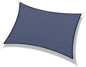 Outsunny Cort de umbra rectangular 6 x 4 m polietilena cu densitate mare Protectie UV Cu geanta de depozitare albastru | Aosom Romania