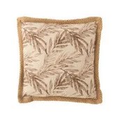 Perne J-line  COUSSIN FEUILLE POLYE BEI/MAU (49x49x4cm)