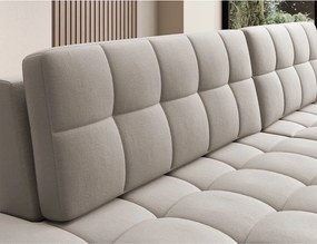 Colțar bej extensibil cu tapițerie din catifea (cu colț pe partea dreaptă/cu șezlong) Blezalt – ELTAP