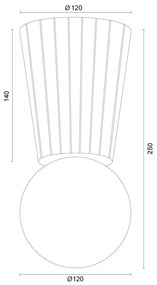 Plafoniera lemn stil scandinav VOLANTE 8974