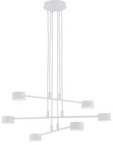 Lustra suspendata design modern minimalist Modus 6L alba