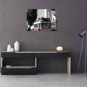 Tablou pe sticlă - Tramvaiul (70x50 cm)