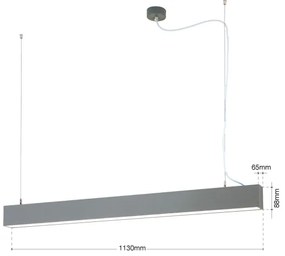 Orion- Lampă LED 2 în 1 plafonieră/suspendată PALKKI LED/38W/230V 3000/4000/5000K gri