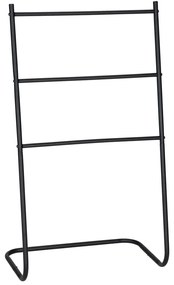 Suport pentru prosoape negru mat din metal Aracena – Allstar