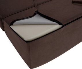 Saltea pliabilă/fotoliu extensibil, 2 in 1, maro Taupe, PELOS