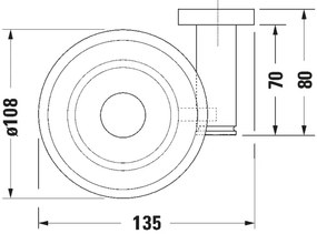 Duravit 99174600 - Săpunieră de perete D-CODE, stânga, negru mat