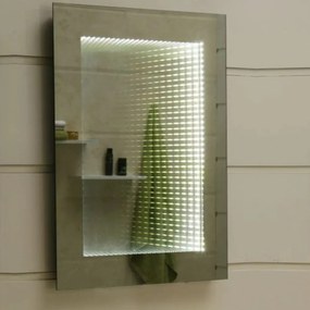 Oglinda cu iluminare LED Inter Ceramic 50x70 cm dreptunghiulara crom lucios
