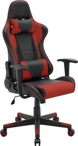 Scaun de birou SILVERSTONE, negru/roșu