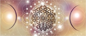 Tablou - Mandala cu elemente (120x50 cm)