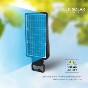Lampă stradală solară LED 40W 9,6V IP65 6000K cu senzor și telecomandă