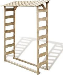 vidaXL Șopron lemne de foc, 150 x 44 x 176 cm, lemn de pin tratat