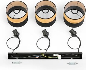 Lustră pe cablu ALBA 3xE27/15W/230V negru/maro