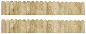 Role de bordura, 2 buc., 120 cm, lemn de pin tratat 2, Verde