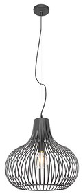 Lampa suspendata moderna neagra 48 cm - Sapphira