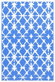 Covor de exterior, albastru alb, 120x180 cm, PP Albastru si alb, 120 x 180 cm