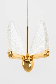 Lustra cu 5 pendule LED design modern Fluture 5 auriu