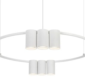 Lustră pe cablu GENESIS 10xGU10/8W/230V alb