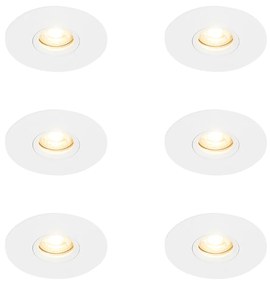 Set 6 becuri Spot modern încastrat alb 12 cm - Buco