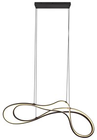 Lustră neagră LED cu abajur din metal Nala – Trio Select