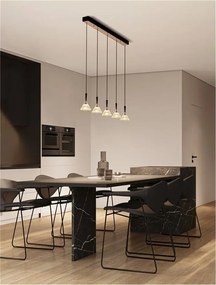 Lustra cu 5 pendule LED design modern PALUZ