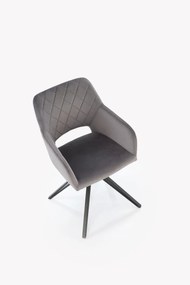 Scaun rotativ K535 velvet gri