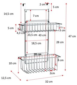 Coș suspendat Wenko Clip-On