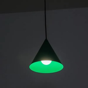 Lampă suspendată pe cablu ETNA II, 1x E27 / 15W / 230V, Ø 18,5 cm, verde