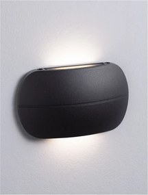 Aplica LED iluminat exterior ambiental, IP65, PRATO negru