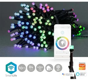 Nedis WIFILX01C84 - LED RGB șir exterior 84 LED/8 funcții 13m IP65 Wi-Fi Tuya